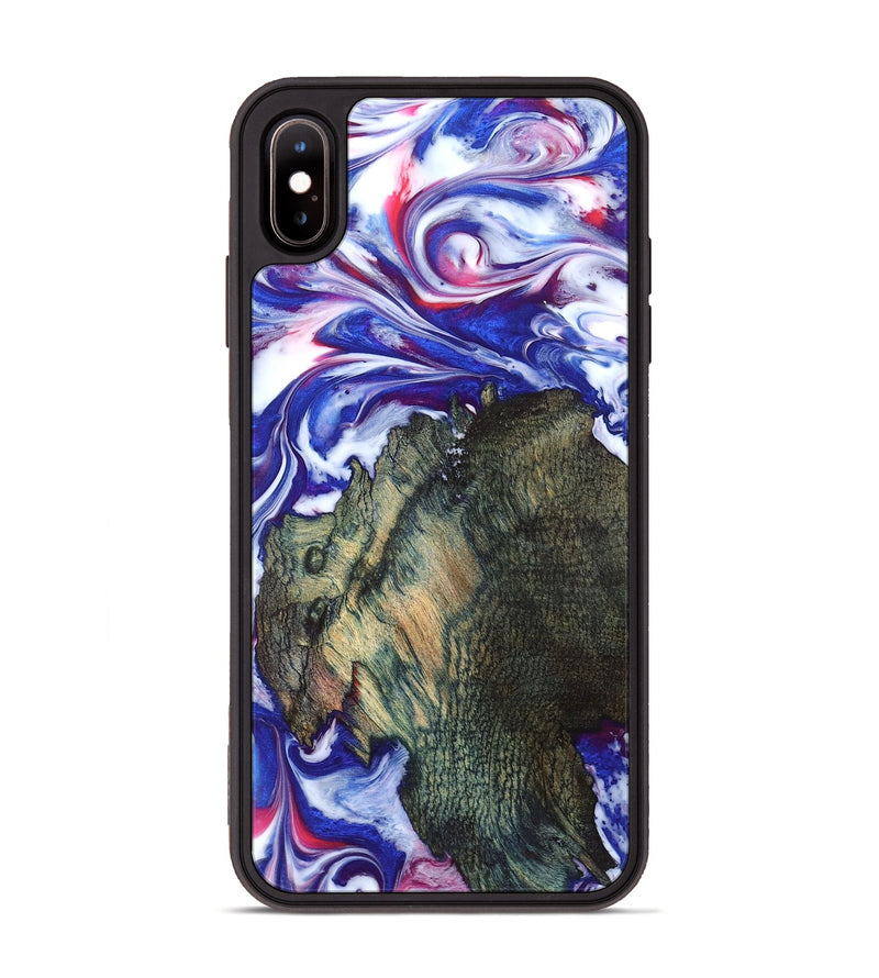 iPhone Xs Max Wood Phone Case - Guido (Blue, 825276)