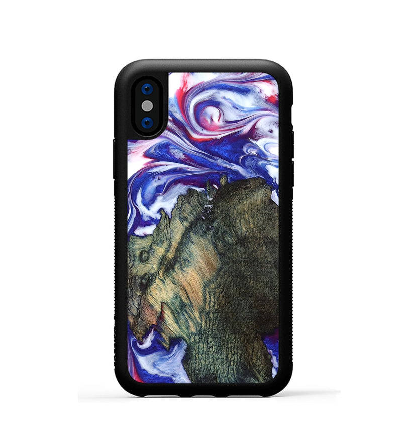 iPhone Xs Wood Phone Case - Guido (Blue, 825276)