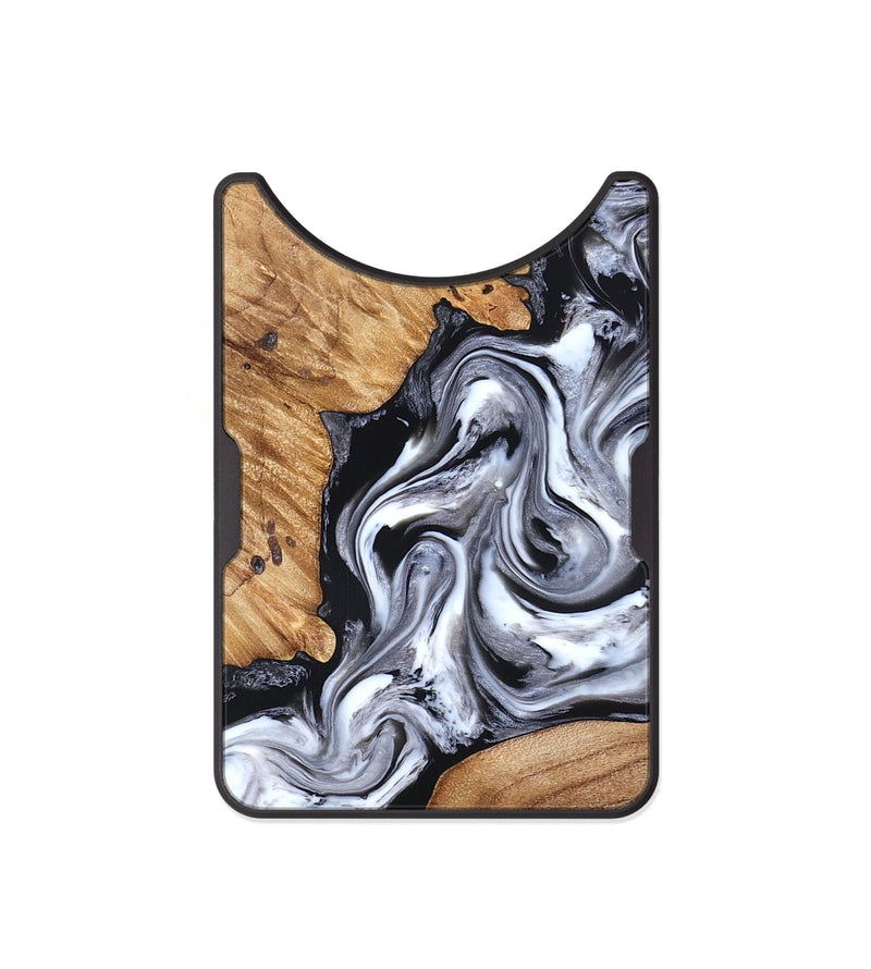 Alloy Wood Wallet - Jaslene (Black & White, 825279)