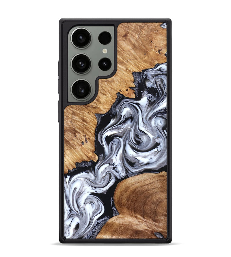 Galaxy S24 Ultra Wood Phone Case - Jaslene (Black & White, 825279)