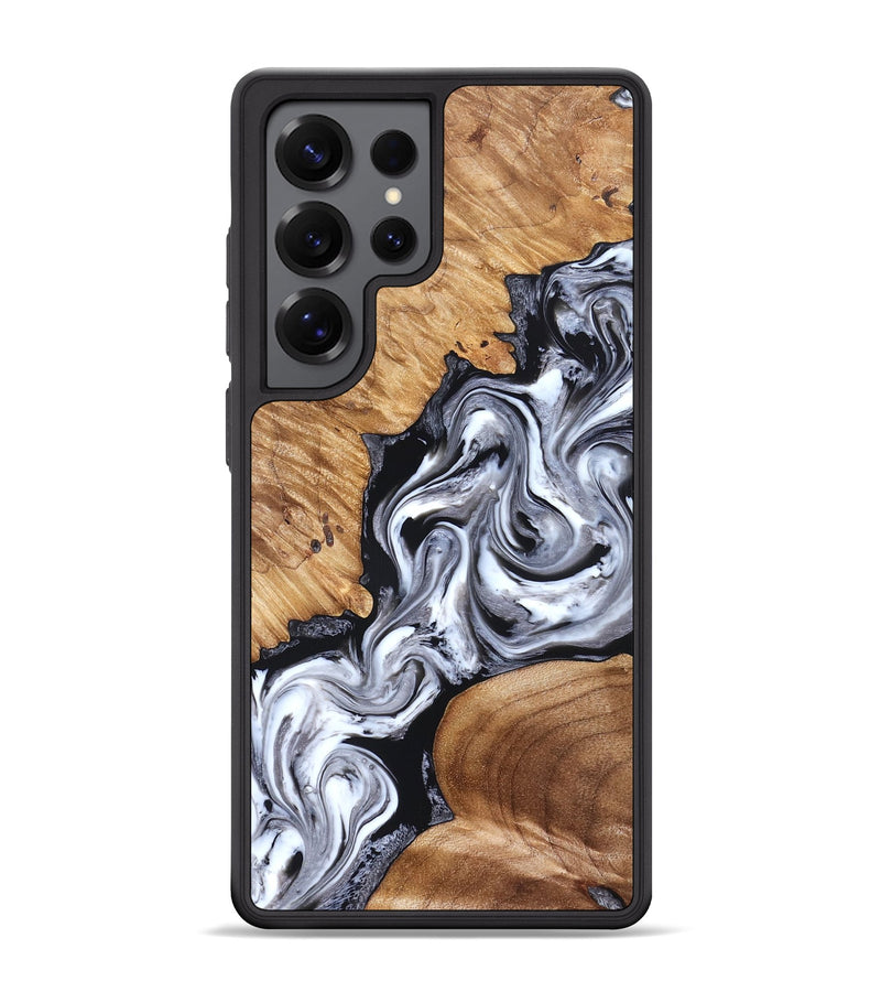 Galaxy S25 Ultra Wood Phone Case - Jaslene (Black & White, 825279)