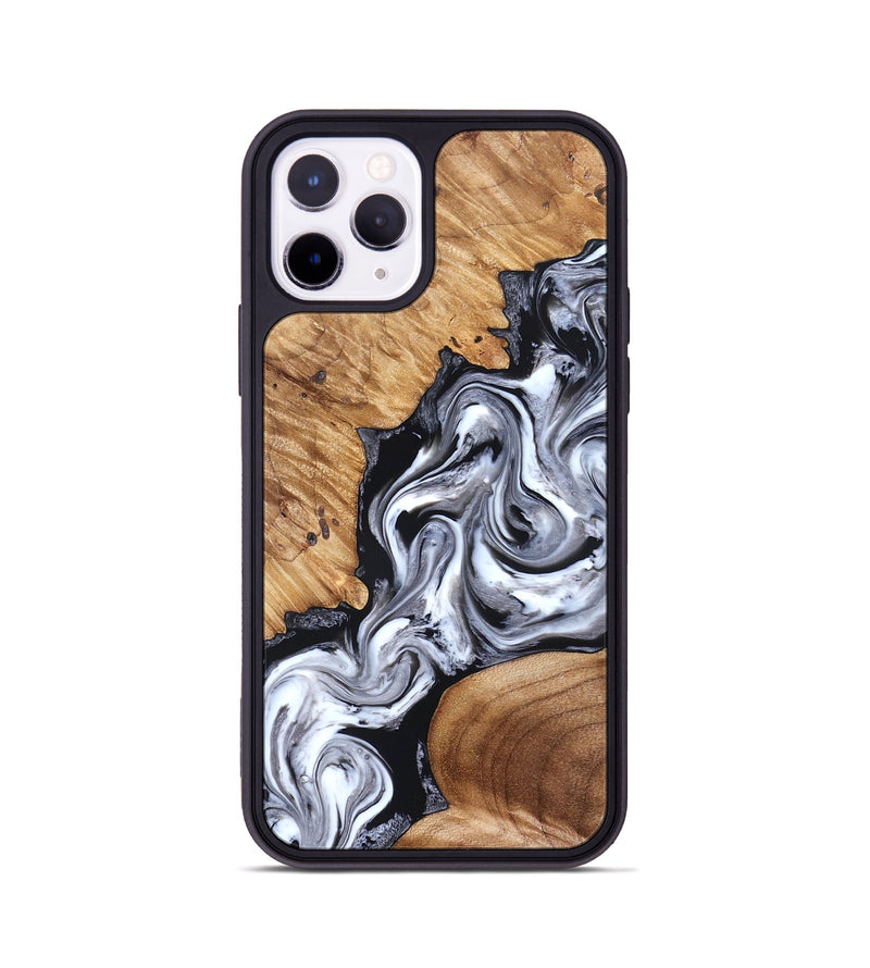 iPhone 11 Pro Wood Phone Case - Jaslene (Black & White, 825279)