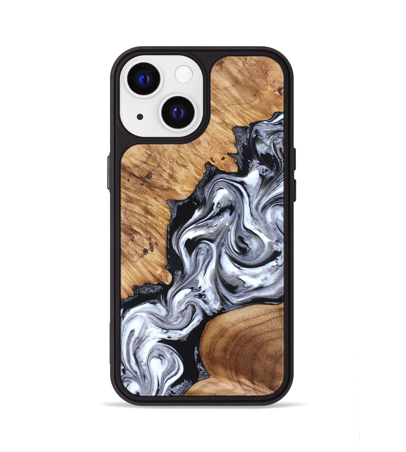 iPhone 13 Wood Phone Case - Jaslene (Black & White, 825279)