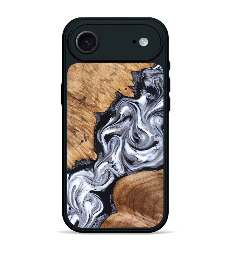 iPhone 17 Air Wood Phone Case - Jaslene (Black & White, 825279)
