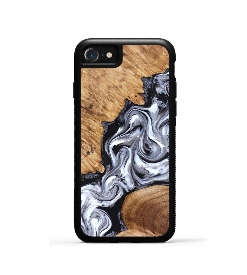 iPhone SE Wood Phone Case - Jaslene (Black & White, 825279)