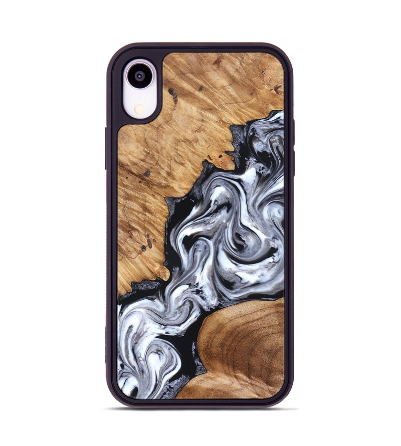 iPhone Xr Wood Phone Case - Jaslene (Black & White, 825279)