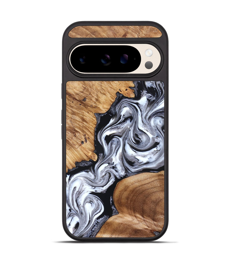 Pixel 10 Wood Phone Case - Jaslene (Black & White, 825279)