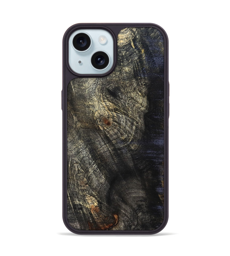 iPhone 15 Wood Phone Case - Kim (Wood Burl, 825282)