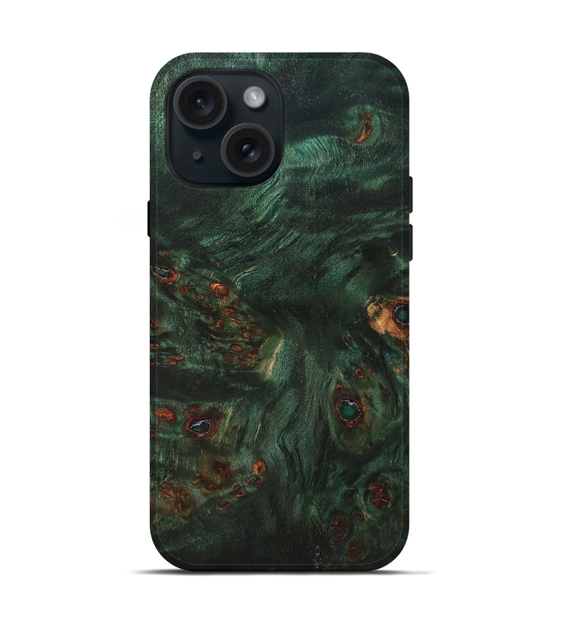 iPhone 15 Wood Live Edge Phone Case - Helene (Solid Wood, 825287)