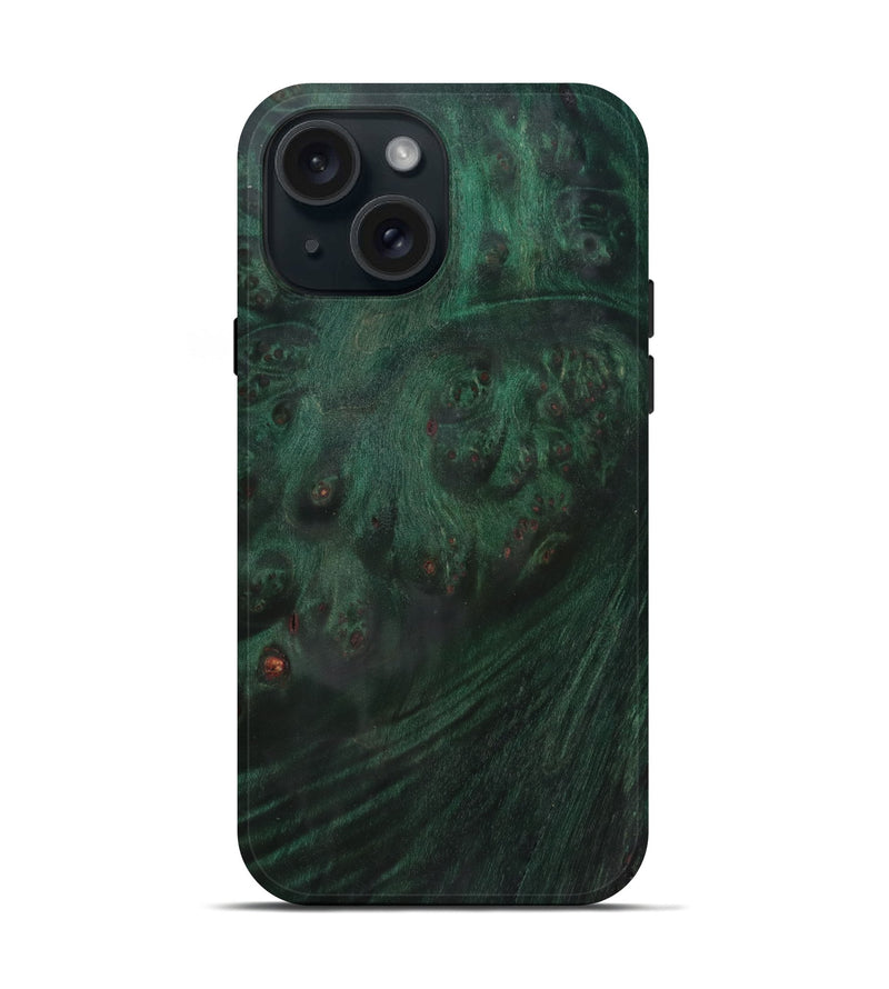 iPhone 15 Wood Live Edge Phone Case - Yolanda (Solid Wood, 825304)