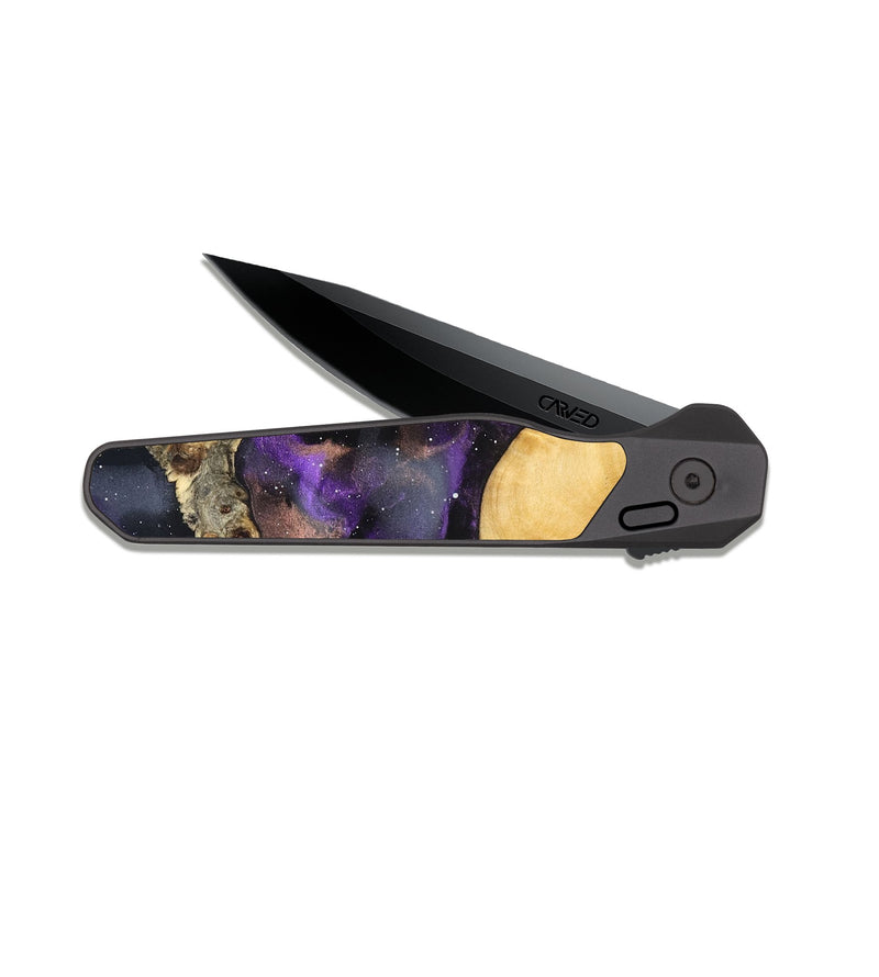 EDC Dark Slate Wood Pocket Knife - Natalie (Cosmos, 825305)