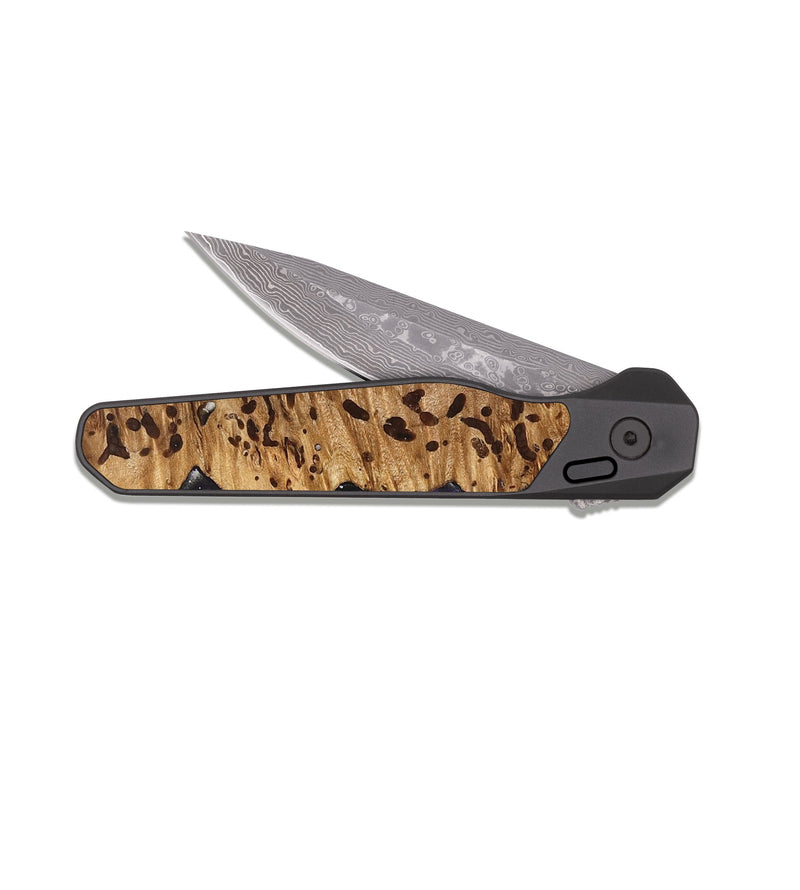 EDC Dark Damascus Wood Pocket Knife - Lavinia (Cosmos, 825312)