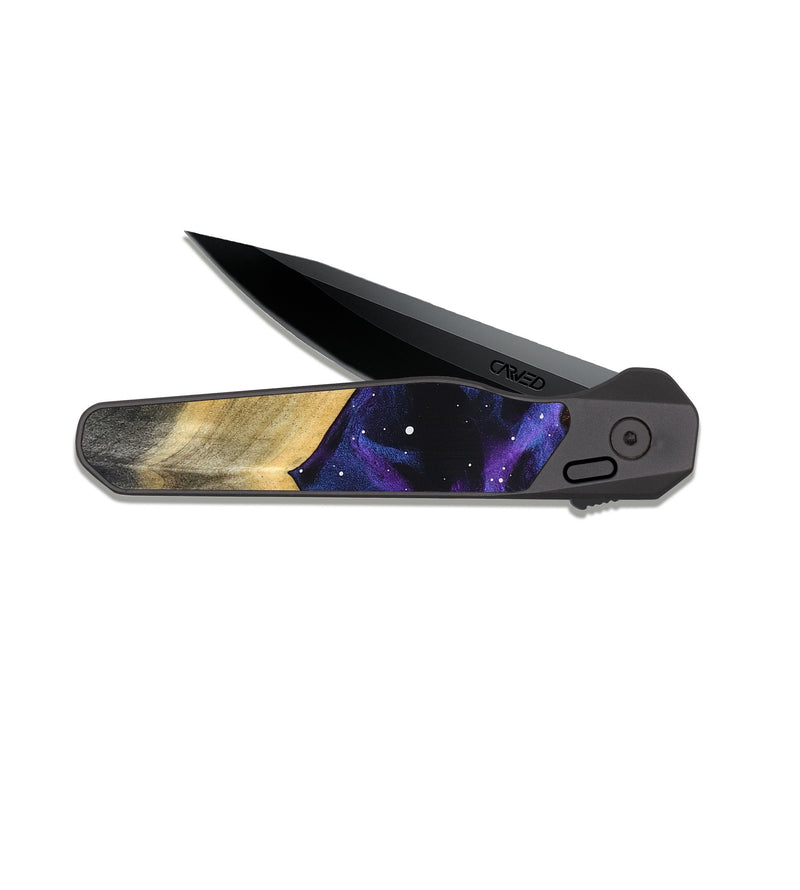 EDC Dark Slate Wood Pocket Knife - Newton (Cosmos, 825313)