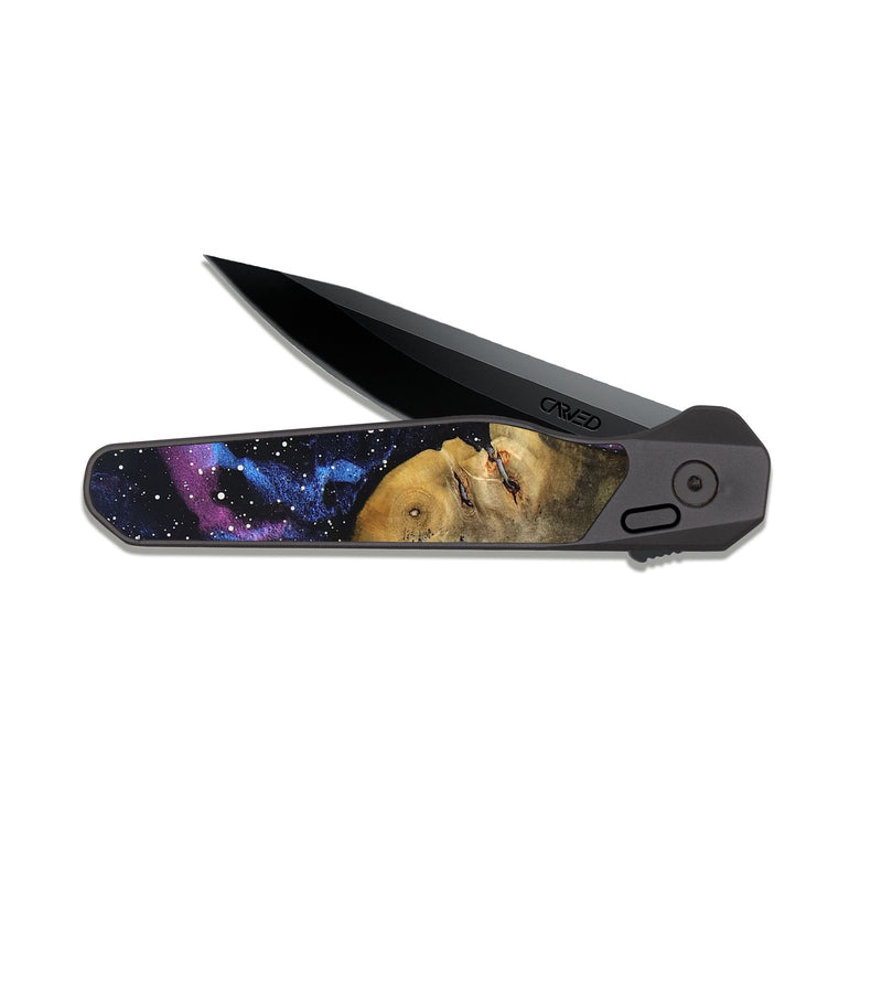 EDC Dark Slate Wood Pocket Knife - Amari (Cosmos, 825316)