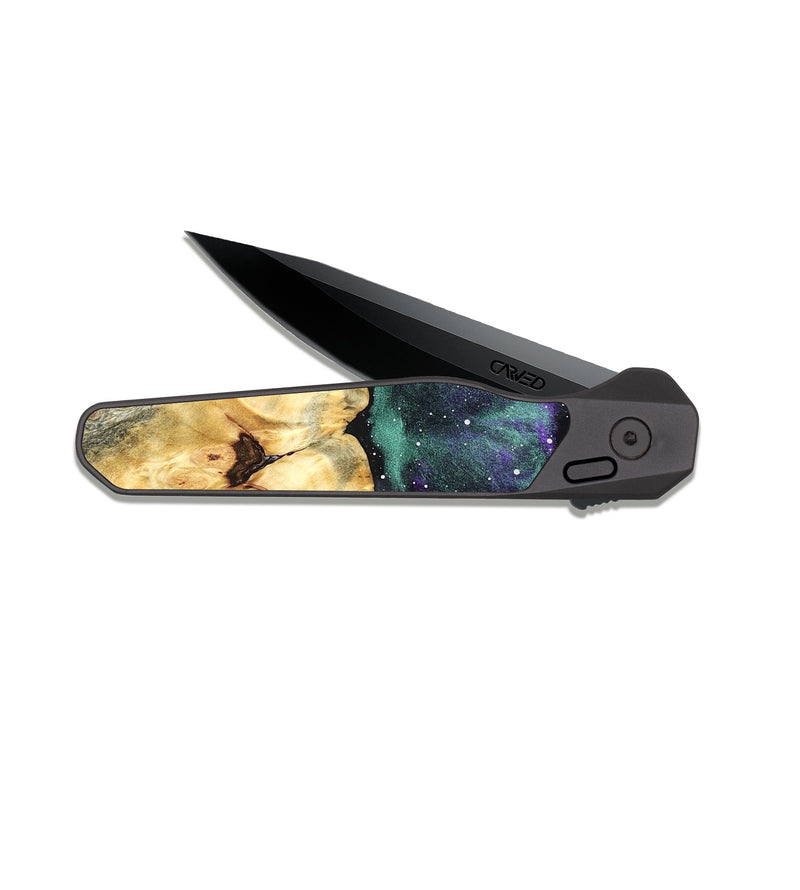 EDC Dark Slate Wood Pocket Knife - Lavonne (Cosmos, 825319)