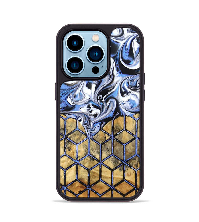 iPhone 14 Pro Wood Phone Case - Lorie (Pattern, 825325)