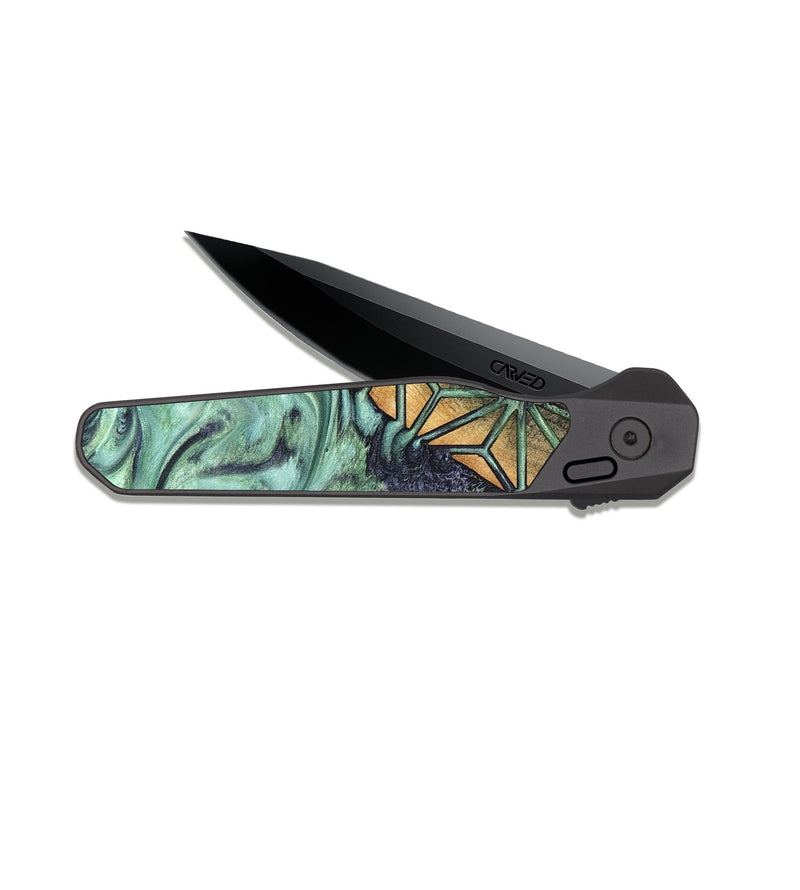 EDC Dark Slate Wood Pocket Knife - Merry (Pattern, 825326)