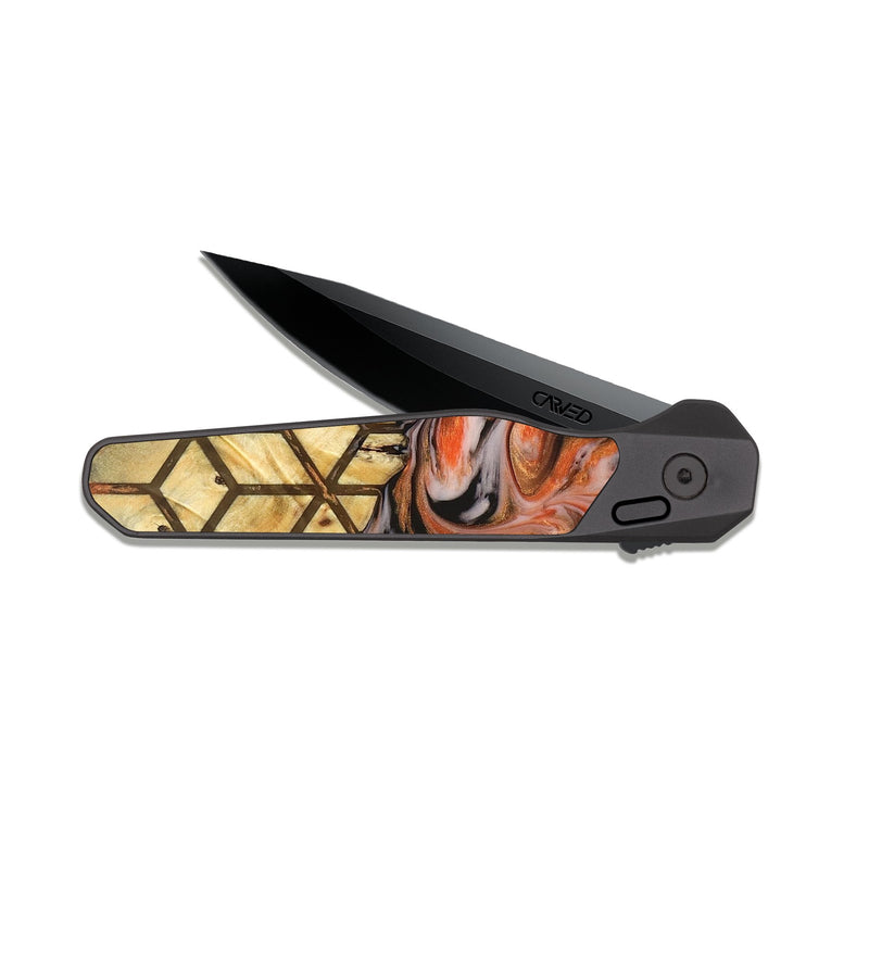 EDC Dark Slate Wood Pocket Knife - Ron (Pattern, 825327)