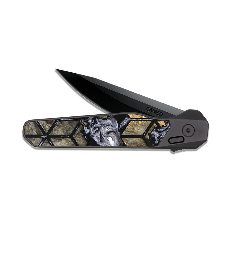 EDC Dark Slate Wood Pocket Knife - Vesta (Pattern, 825328)