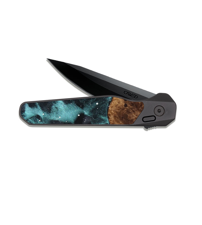 EDC Dark Slate Wood Pocket Knife - Edward (Cosmos, 825340)