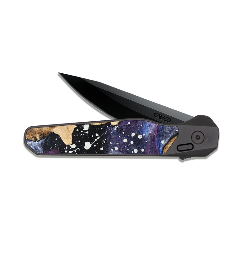 EDC Dark Slate Wood Pocket Knife - Eldora (Cosmos, 825341)