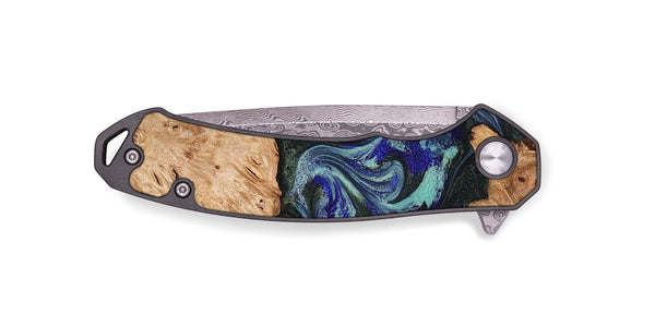 EDC Wood Pocket Knife - Zendaya (Green, 825345)