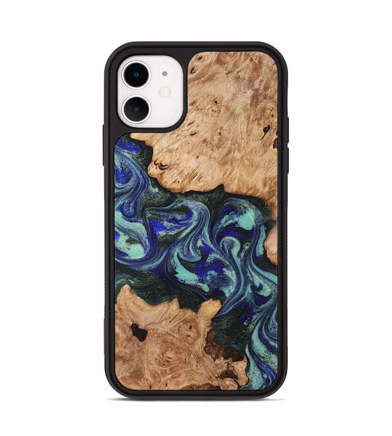 iPhone 11 Wood Phone Case - Zendaya (Green, 825345)