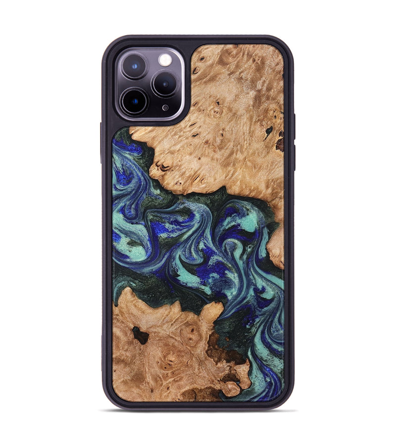 iPhone 11 Pro Max Wood Phone Case - Zendaya (Green, 825345)