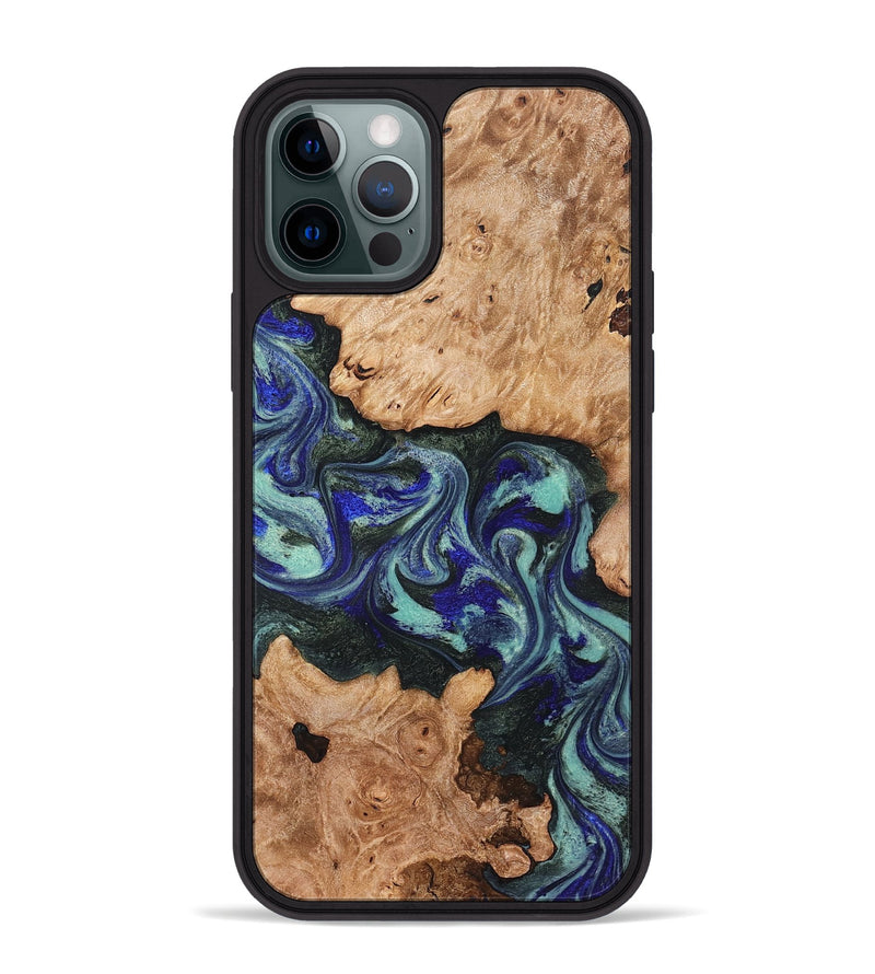 iPhone 12 Pro Max Wood Phone Case - Zendaya (Green, 825345)