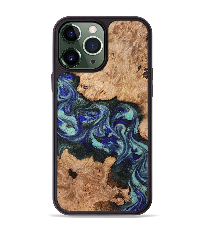 iPhone 13 Pro Max Wood Phone Case - Zendaya (Green, 825345)