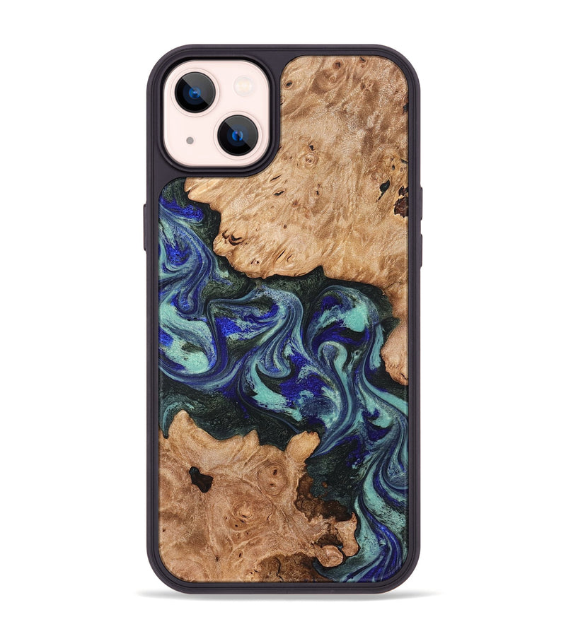 iPhone 14 Plus Wood Phone Case - Zendaya (Green, 825345)