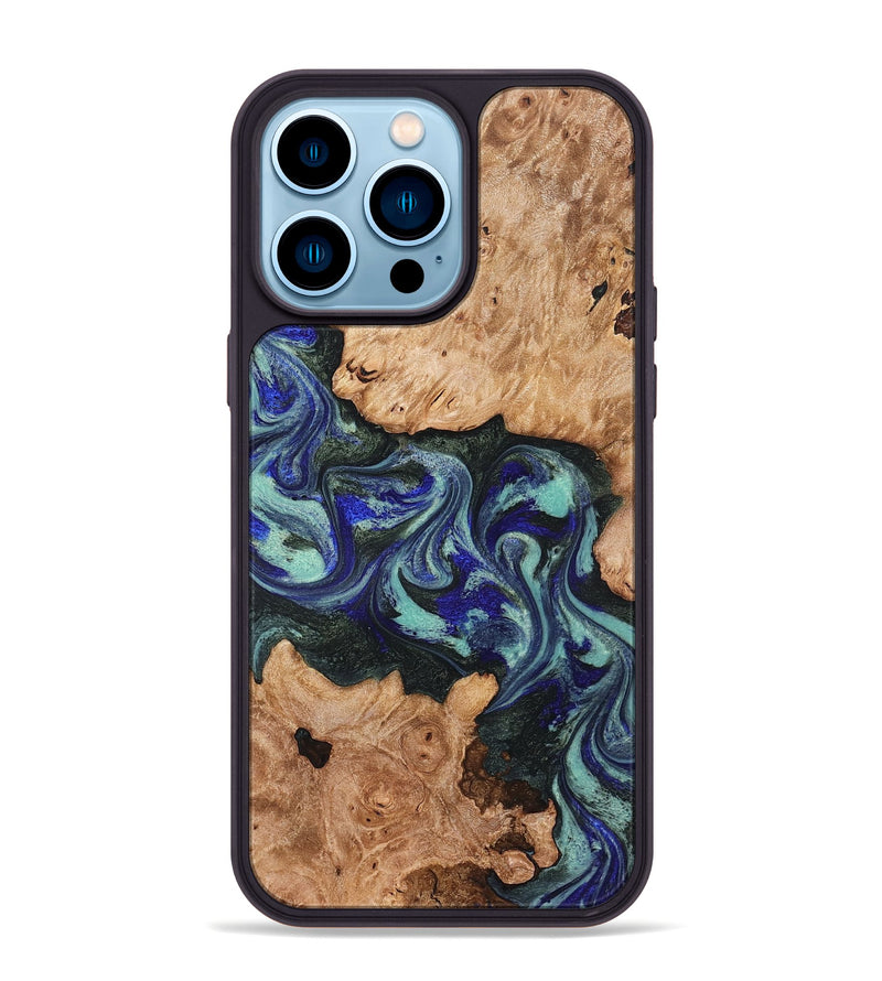 iPhone 14 Pro Max Wood Phone Case - Zendaya (Green, 825345)