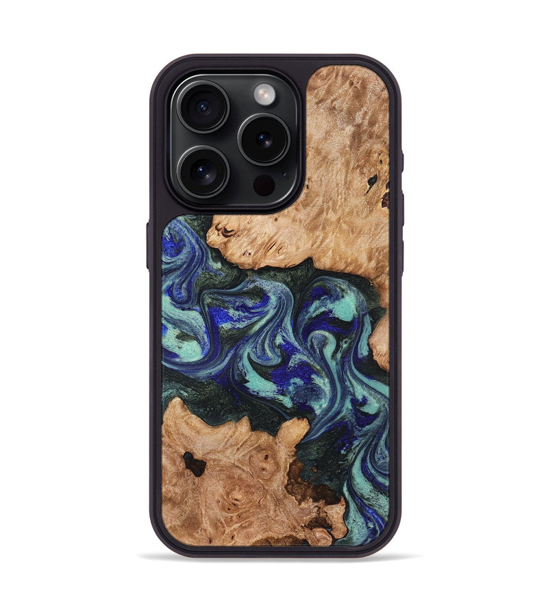 iPhone 15 Pro Wood Phone Case - Zendaya (Green, 825345)