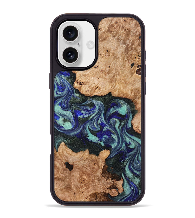 iPhone 16 Plus Wood Phone Case - Zendaya (Green, 825345)