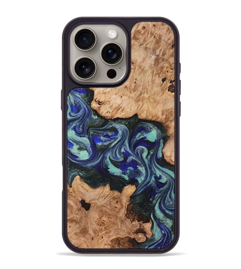 iPhone 16 Pro Max Wood Phone Case - Zendaya (Green, 825345)