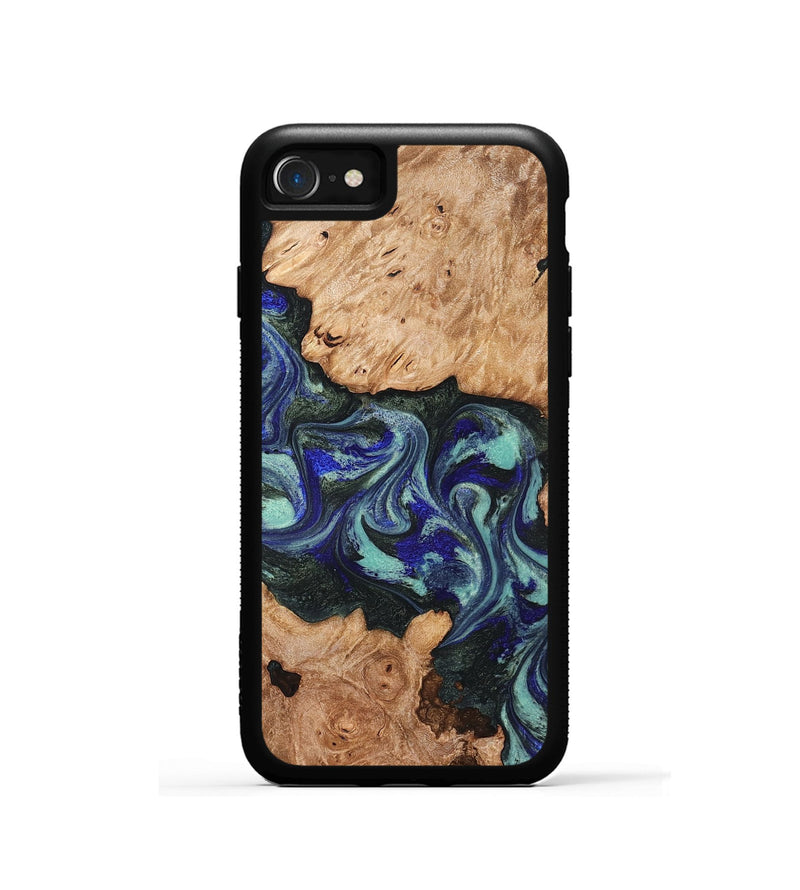 iPhone SE Wood Phone Case - Zendaya (Green, 825345)