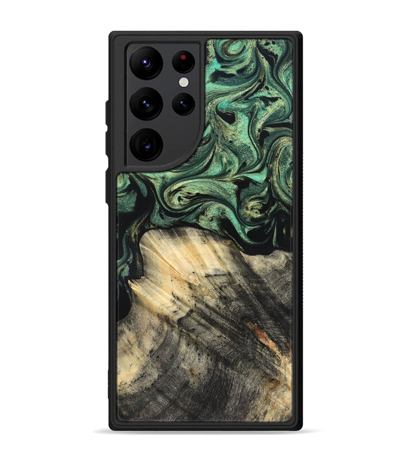 Galaxy S22 Ultra Wood Phone Case - Mandy (Green, 825346)