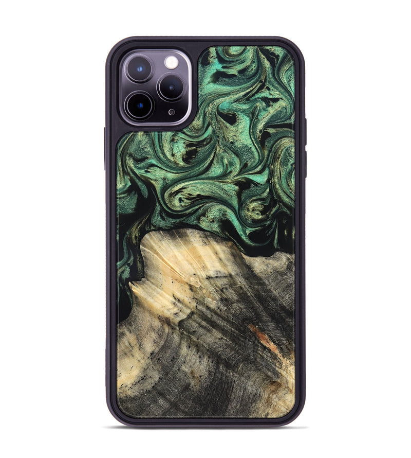 iPhone 11 Pro Max Wood Phone Case - Mandy (Green, 825346)