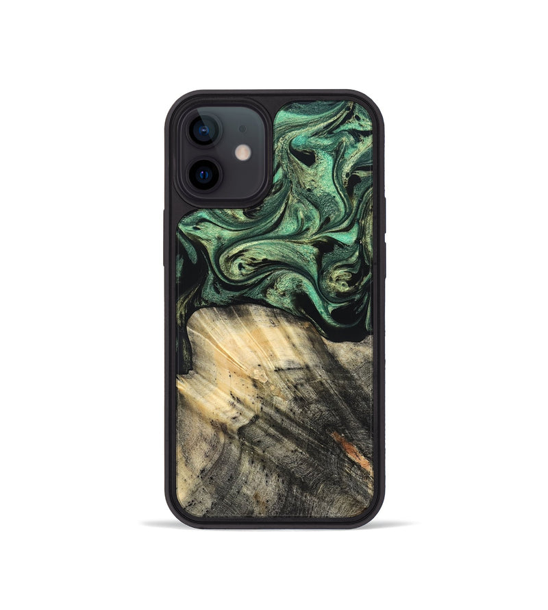 iPhone 12 mini Wood Phone Case - Mandy (Green, 825346)