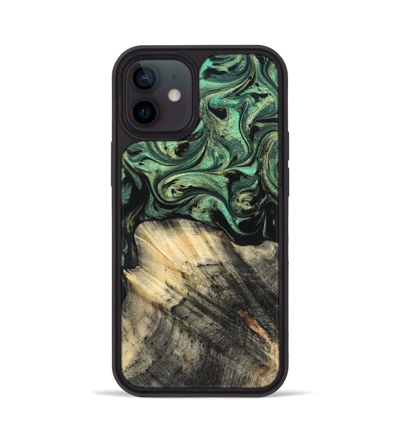 iPhone 12 Wood Phone Case - Mandy (Green, 825346)