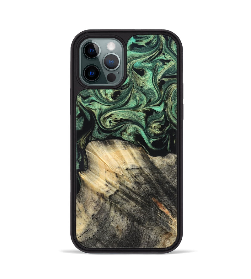 iPhone 12 Pro Wood Phone Case - Mandy (Green, 825346)