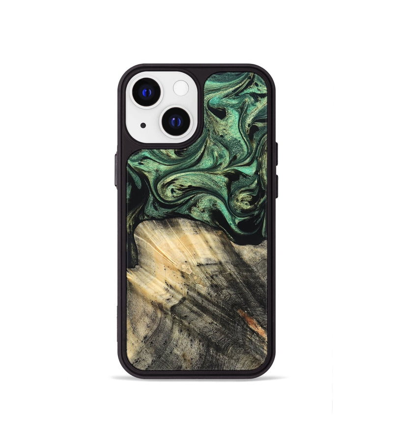 iPhone 13 mini Wood Phone Case - Mandy (Green, 825346)