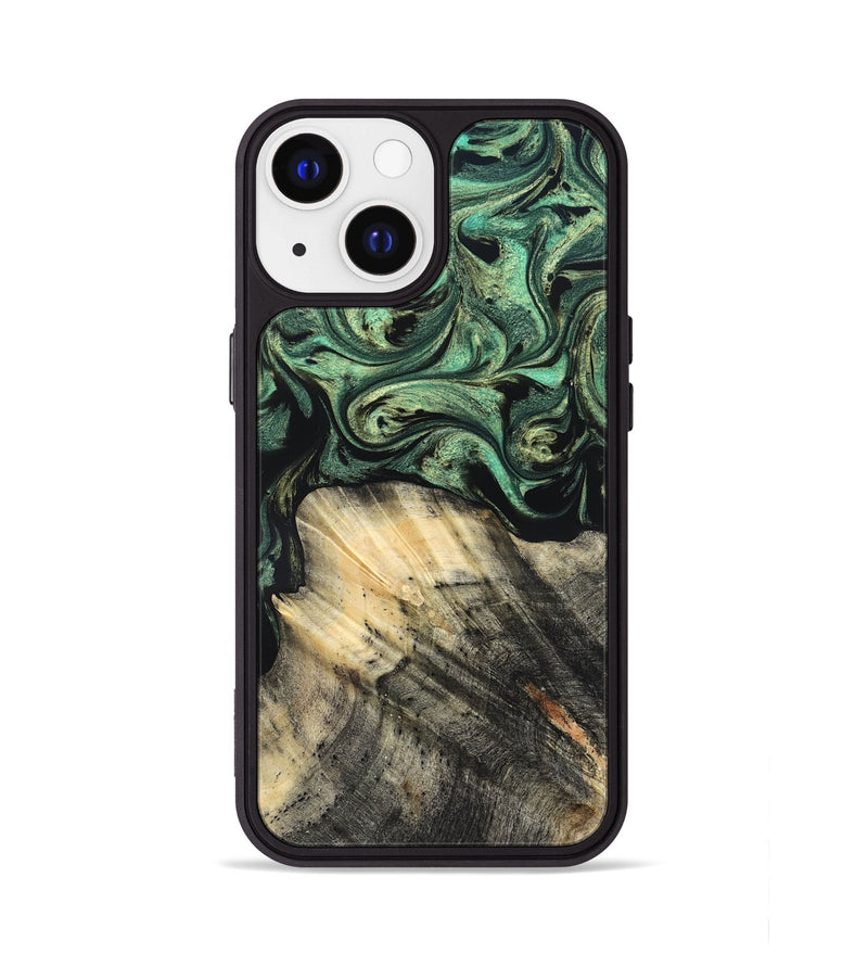 iPhone 13 Wood Phone Case - Mandy (Green, 825346)