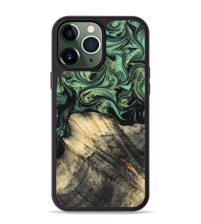 iPhone 13 Pro Max Wood Phone Case - Mandy (Green, 825346)