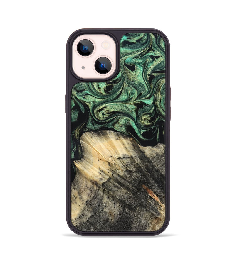 iPhone 14 Wood Phone Case - Mandy (Green, 825346)