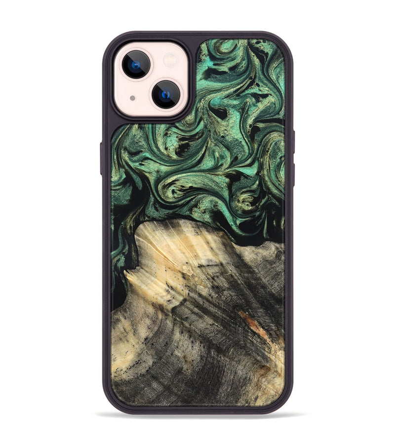 iPhone 14 Plus Wood Phone Case - Mandy (Green, 825346)