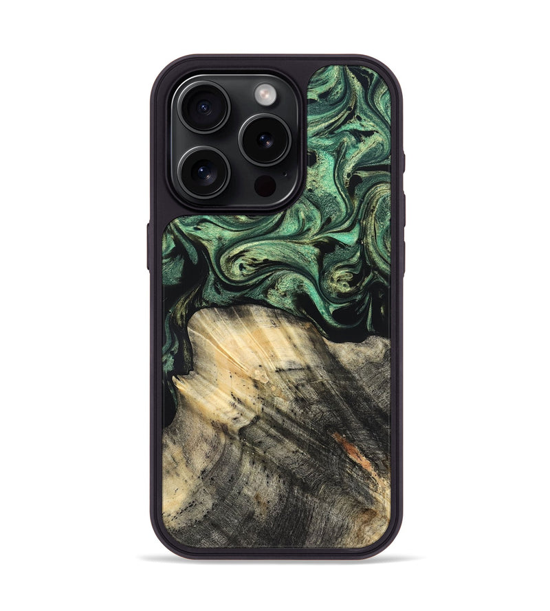 iPhone 15 Pro Wood Phone Case - Mandy (Green, 825346)