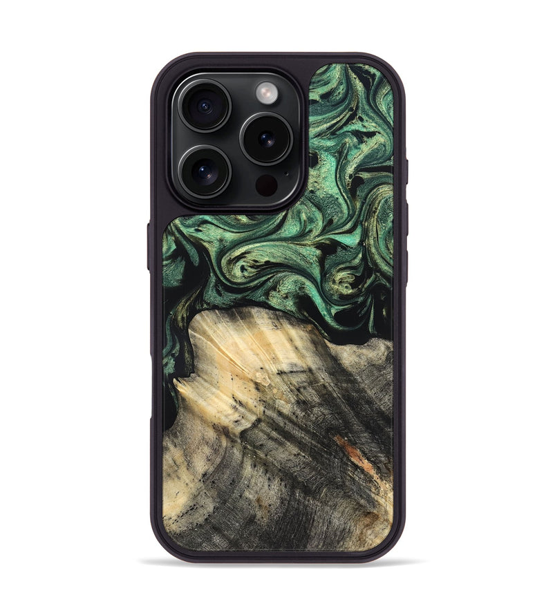 iPhone 16 Pro Wood Phone Case - Mandy (Green, 825346)