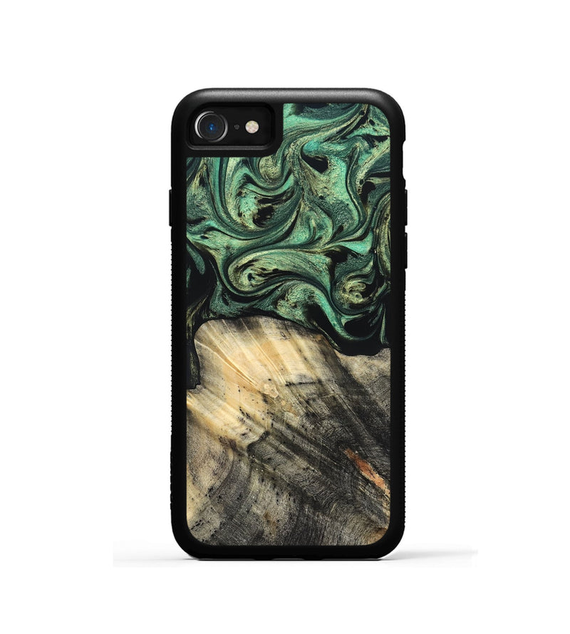 iPhone SE Wood Phone Case - Mandy (Green, 825346)