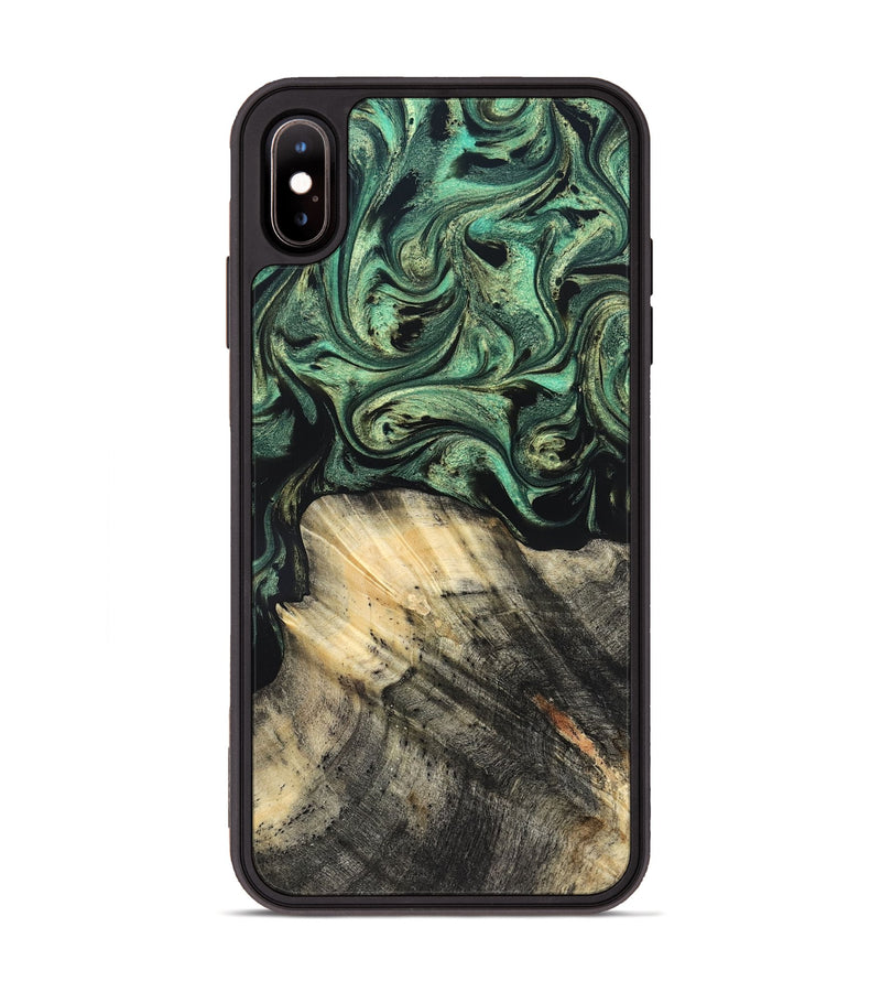 iPhone Xs Max Wood Phone Case - Mandy (Green, 825346)